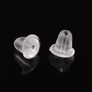 100PCS Clear Silicone Earring Backs Soft Hypoallergenic Stoppers 5mm V528-EARRINGBACK-100PCS-963058