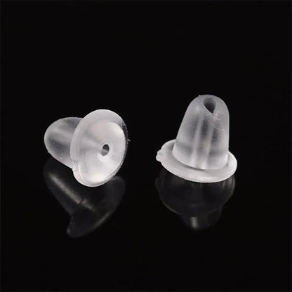100PCS Clear Silicone Earring Backs Soft Hypoallergenic Stoppers 5mm V528-EARRINGBACK-100PCS-963058