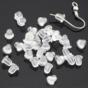 100PCS Clear Silicone Earring Backs Soft Hypoallergenic Stoppers 5mm V528-EARRINGBACK-100PCS-963058