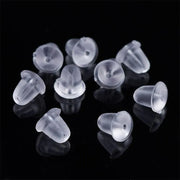 100PCS Clear Silicone Earring Backs Soft Hypoallergenic Stoppers 5mm V528-EARRINGBACK-100PCS-963058