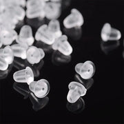 100PCS Clear Silicone Earring Backs Soft Hypoallergenic Stoppers 5mm V528-EARRINGBACK-100PCS-963058