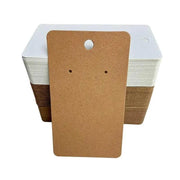 100Pcs Cardboard Earring Display Cards for Jewelry Accessories - White V528-EARRINGCARDS-WHITE-359741
