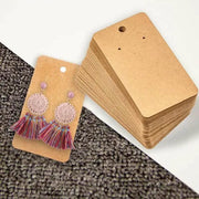 100Pcs Cardboard Earring Display Cards for Jewelry Accessories - White V528-EARRINGCARDS-WHITE-359741