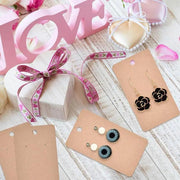 100Pcs Cardboard Earring Display Cards for Jewelry Accessories - White V528-EARRINGCARDS-WHITE-359741