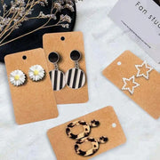 100Pcs Cardboard Earring Display Cards for Jewelry Accessories - White V528-EARRINGCARDS-WHITE-359741
