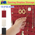Hanging Jewelry Organizer Earring Necklace Holder Felt Display Storage Rack - White V528-EARRINGDISPLAY-WHITE-442816