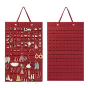 Hanging Jewelry Organizer Earring Necklace Holder Felt Display Storage Rack - White V528-EARRINGDISPLAY-WHITE-442816