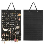 Hanging Jewelry Organizer Earring Necklace Holder Felt Display Storage Rack - White V528-EARRINGDISPLAY-WHITE-442816