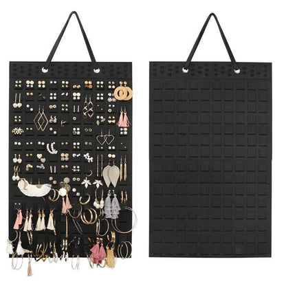 Hanging Jewelry Organizer Earring Necklace Holder Felt Display Storage Rack - White V528-EARRINGDISPLAY-WHITE-442816