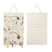 Hanging Jewelry Organizer Earring Necklace Holder Felt Display Storage Rack - White V528-EARRINGDISPLAY-WHITE-442816