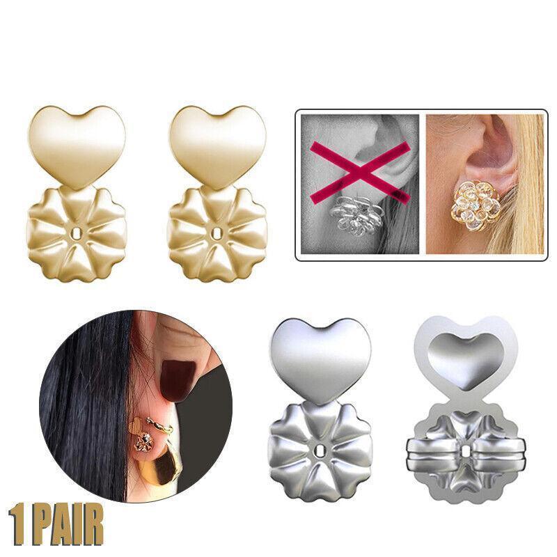 Hypoallergenic Fits Earrings Ear Support Lifts Magic Bax Backs Studs Auxiliary - Silver V528-EARRINGEAR-SILVER-168096