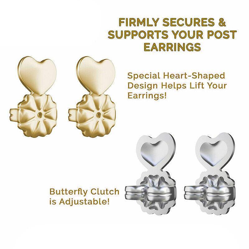 Hypoallergenic Fits Earrings Ear Support Lifts Magic Bax Backs Studs Auxiliary - Silver V528-EARRINGEAR-SILVER-168096