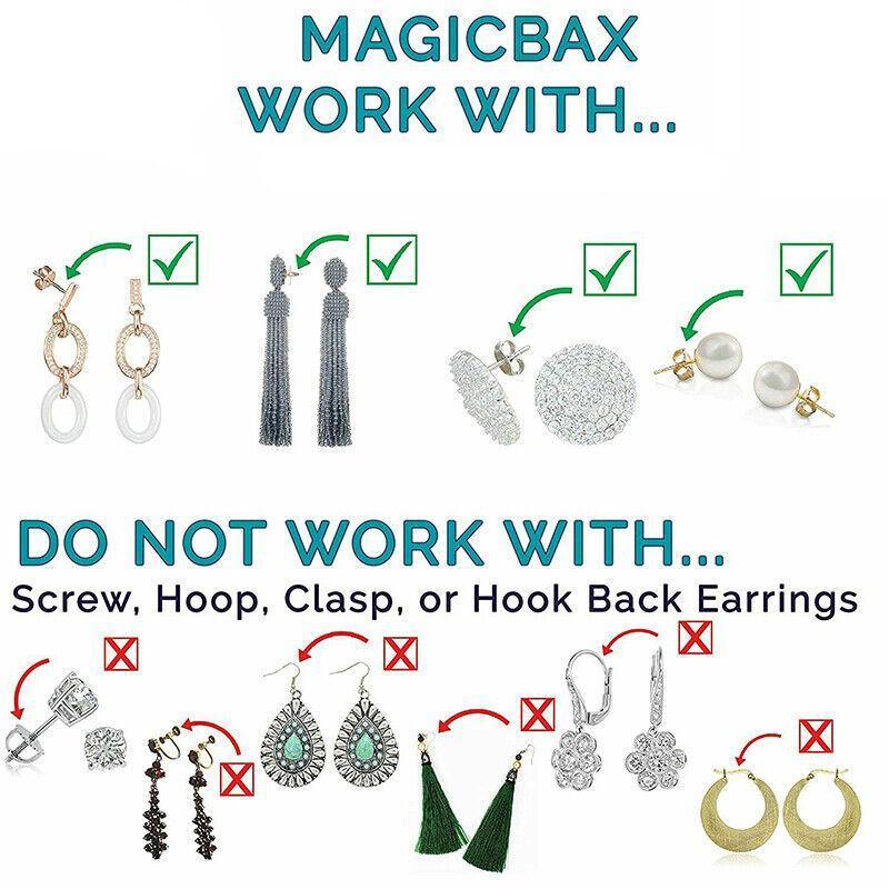 Hypoallergenic Fits Earrings Ear Support Lifts Magic Bax Backs Studs Auxiliary - Silver V528-EARRINGEAR-SILVER-168096