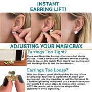 Hypoallergenic Fits Earrings Ear Support Lifts Magic Bax Backs Studs Auxiliary - Silver V528-EARRINGEAR-SILVER-168096