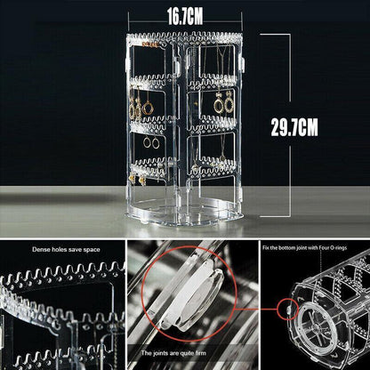 360-Degree Rotating Earring Holder Jewellery Rack Display Stand Organizer V528-EARRINGHOLDER-215644
