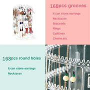360-Degree Rotating Earring Holder Jewellery Rack Display Stand Organizer V528-EARRINGHOLDER-215644