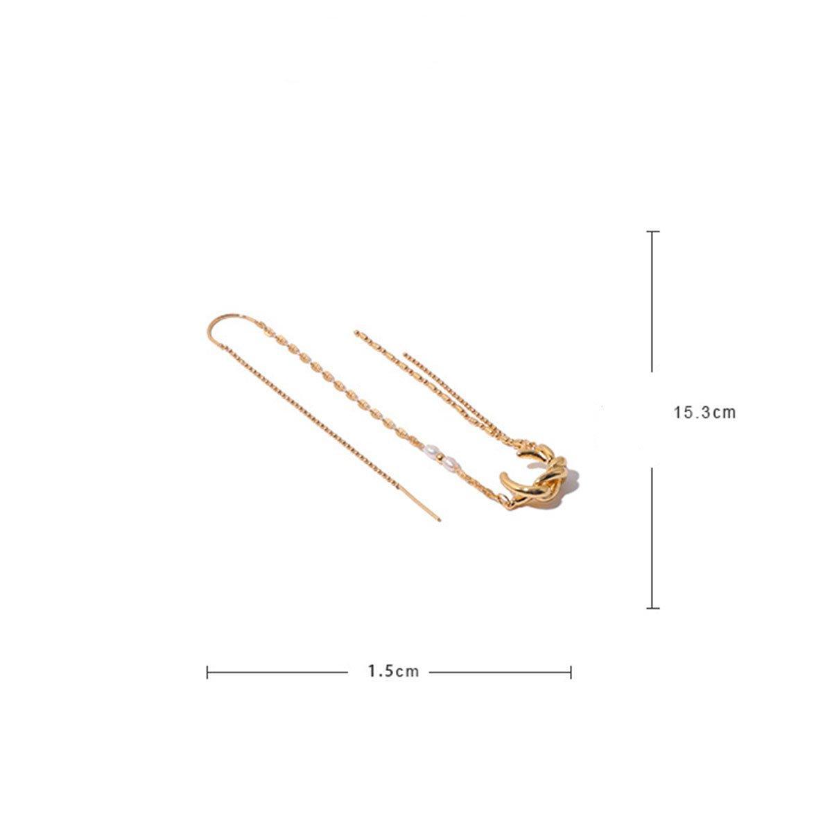 One Piece Earrings Pearl Ear Wire Wrap Design Ear Bone Cuff Clip For Women V528-EARRINGS-18K-PEARL-1-489284