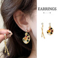 Artistic Asymmetric Earrings Brush and Drawing Board Design Creative Jewelry V528-EARRINGS-E4022-567118