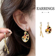 Artistic Asymmetric Earrings Brush and Drawing Board Design Creative Jewelry V528-EARRINGS-E4022-567118