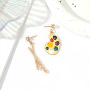 Artistic Asymmetric Earrings Brush and Drawing Board Design Creative Jewelry V528-EARRINGS-E4022-567118