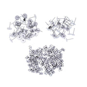 50/100/200PCS Earring Stud Posts Pads+Nut Backs Silvery Surgical Steel DIY Craft 8MM - 50PCS V528-EARRINGSTUD-8MM-50PCS-929154