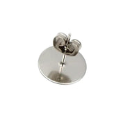 50/100/200PCS Earring Stud Posts Pads+Nut Backs Silvery Surgical Steel DIY Craft 8MM - 50PCS V528-EARRINGSTUD-8MM-50PCS-929154