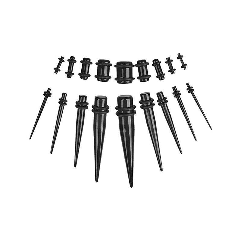36Pcs Ear Stretching Kit Plug Set Stretch Ear Taper Stretcher Expander Tapers Au V528-EARSTRETCHING-36PCS-946515