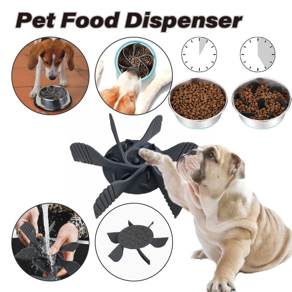 Dog Slow Feeder Bowl Insert Pet Food Bowls Silicone for Large or Small Breed V528-ECLIPSE-DIVIDER-GREY-603411