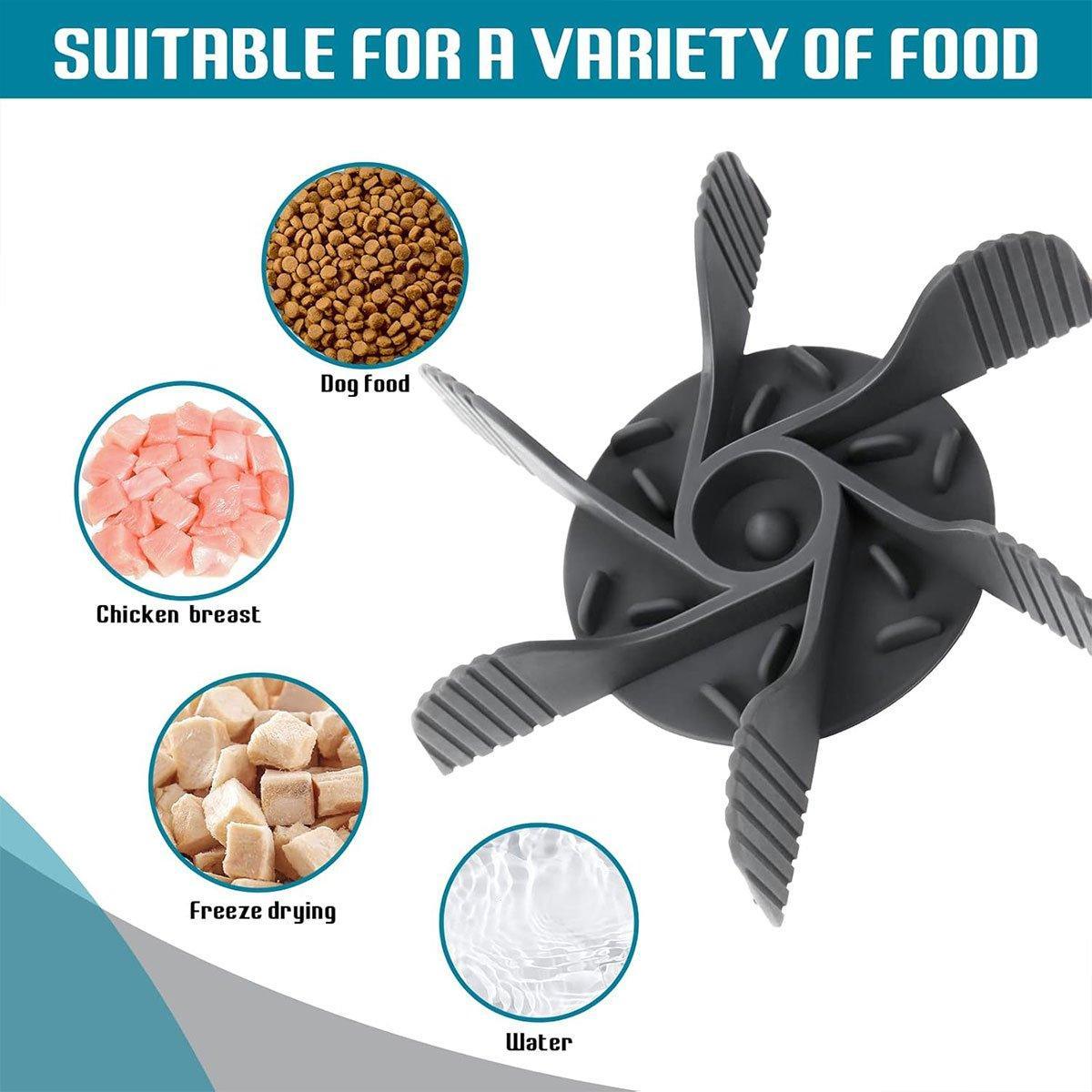 Dog Slow Feeder Bowl Insert Pet Food Bowls Silicone for Large or Small Breed V528-ECLIPSE-DIVIDER-GREY-603411