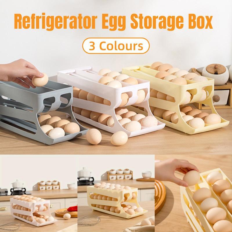 Sliding Egg Carton Refrigerator Storage for Kitchen Egg Holder and Organizer - Yellow V528-EGG-2-BEIGE-YELLOW-224637