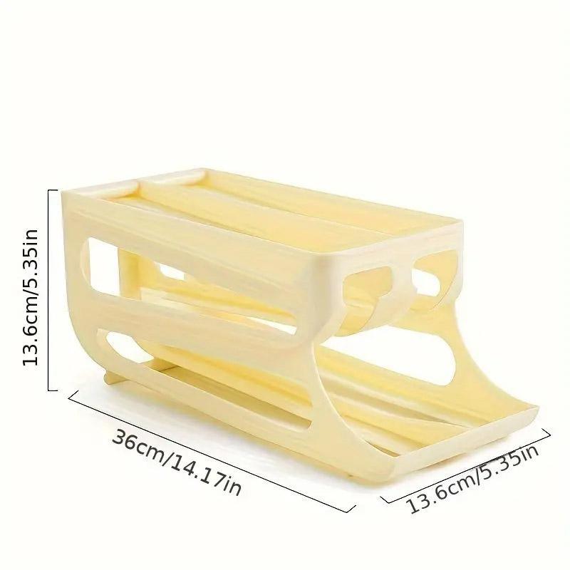 Sliding Egg Carton Refrigerator Storage for Kitchen Egg Holder and Organizer - Yellow V528-EGG-2-BEIGE-YELLOW-224637
