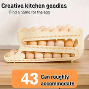 Sliding Egg Carton Refrigerator Storage for Kitchen Egg Holder and Organizer - Yellow V528-EGG-2-BEIGE-YELLOW-224637