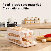 Sliding Egg Carton Refrigerator Storage for Kitchen Egg Holder and Organizer - Yellow V528-EGG-2-BEIGE-YELLOW-224637