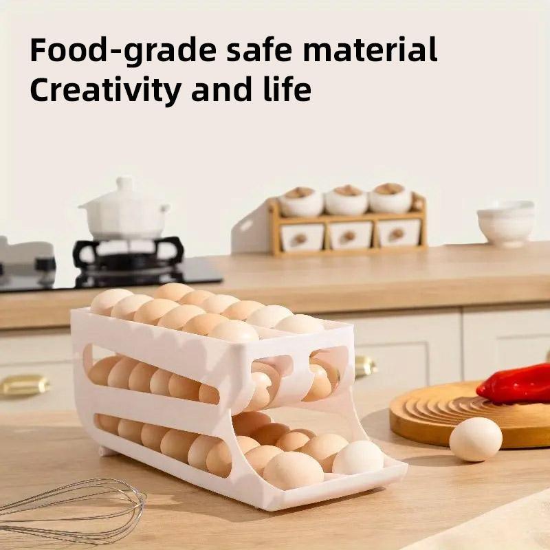 Sliding Egg Carton Refrigerator Storage for Kitchen Egg Holder and Organizer - Yellow V528-EGG-2-BEIGE-YELLOW-224637
