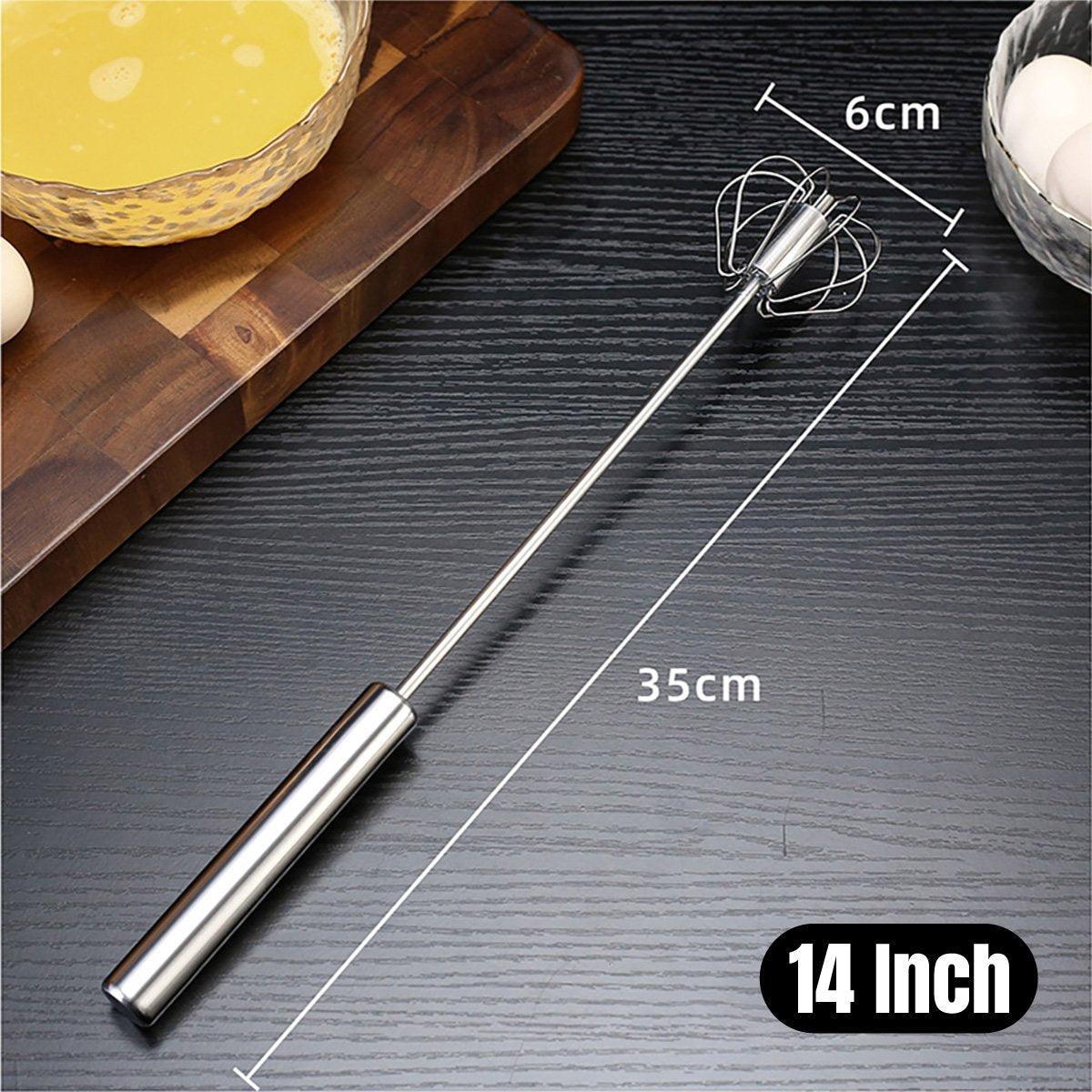 Stainless Steel Semi-Automatic Egg Beater Hand Pressed Kitchen Baking Tool - 14 Inch V528-EGG-BEATER-14-286377