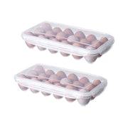 2x Eggs Keeper Trays 18 Slots Storage Box Containers Kitchen Refrigerator Holder V528-EGG-CARTON-18BARS-2PCS-758027