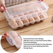 2x Eggs Keeper Trays 18 Slots Storage Box Containers Kitchen Refrigerator Holder V528-EGG-CARTON-18BARS-2PCS-758027