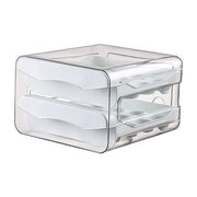 Plastic Double-Layer Egg Storage Box Food Grade Refrigerator Drawer Organizer V528-EGG-CARTON-WHITE-760553