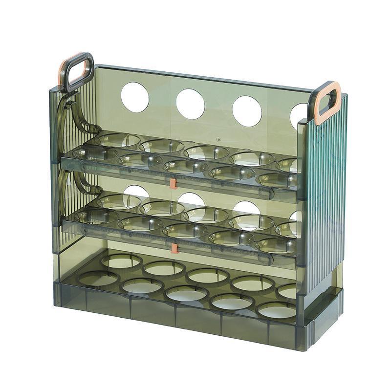 Refrigerator Egg Organizer Side Door Storage Tray Egg Carton Holder Kitchen Box V528-EGG-GREEN-3-722067