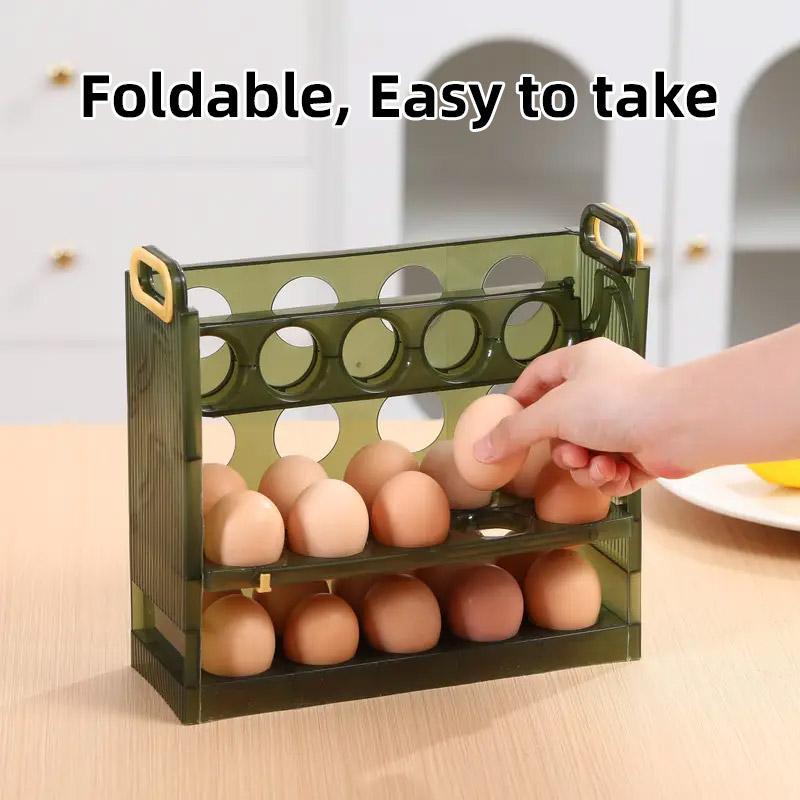 Refrigerator Egg Organizer Side Door Storage Tray Egg Carton Holder Kitchen Box V528-EGG-GREEN-3-722067
