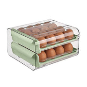 Double Layer Green Egg Storage Carton Drawer Fridge Organizer for Kitchen Use V528-EGG-STORAGE-GREEN-805412