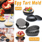 12PCS Mini Detachable Tart Mold Baking Cake Pan Nonstick Bottom Cupcake Molds - 4inch V528-EGG-TART-MOLD-4INCHES-12PCS-750378