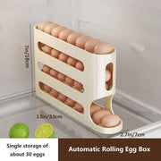 2pcs 4 Tier Slide Egg Organizer Storage Box Ladder Design for Egg Carton Holder V528-EGG-YELLOW-2PCS-490528
