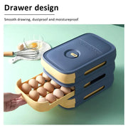 Drawer Type Eggs Tray Fruit Storage Box Kitchen Stacking Holder Food Container - Blue V528-EGGBO-BLUE-997541