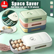 Drawer Type Eggs Tray Fruit Storage Box Kitchen Stacking Holder Food Container - Green V528-EGGBO-GREEN-014510