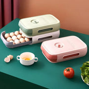 Drawer Type Eggs Tray Fruit Storage Box Kitchen Stacking Holder Food Container - Pink V528-EGGBO-PINK-74036