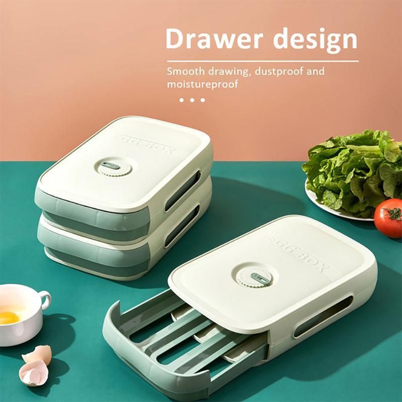 Drawer Type Eggs Tray Fruit Storage Box Kitchen Stacking Holder Food Container - Pink V528-EGGBO-PINK-74036