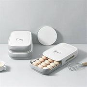 Drawer Type Eggs Tray Fruit Storage Box Kitchen Stacking Holder Food Container - White V528-EGGBO-WHITE-84414