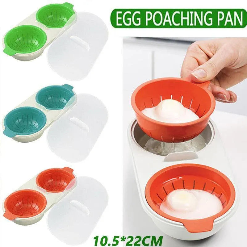 Microwave Egg Cooker for Breakfast Sandwich Poacher Kitchen Gadget - Blue V528-EGGCOOKER-BLUE-35758