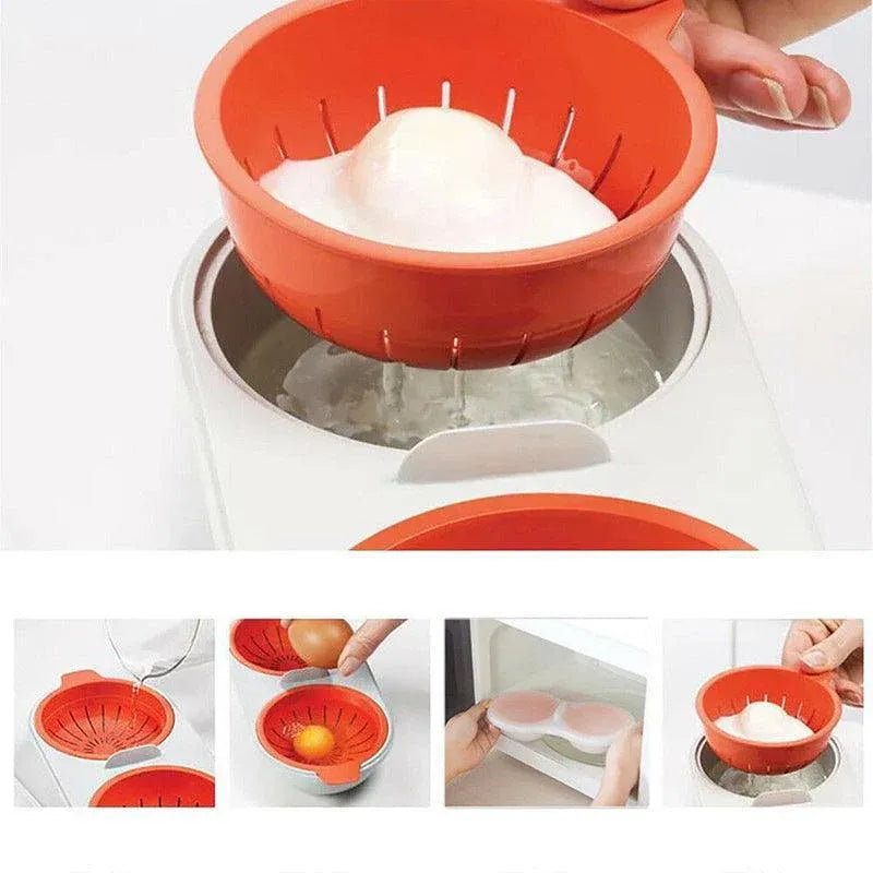 Microwave Egg Cooker for Breakfast Sandwich Poacher Kitchen Gadget - Blue V528-EGGCOOKER-BLUE-35758